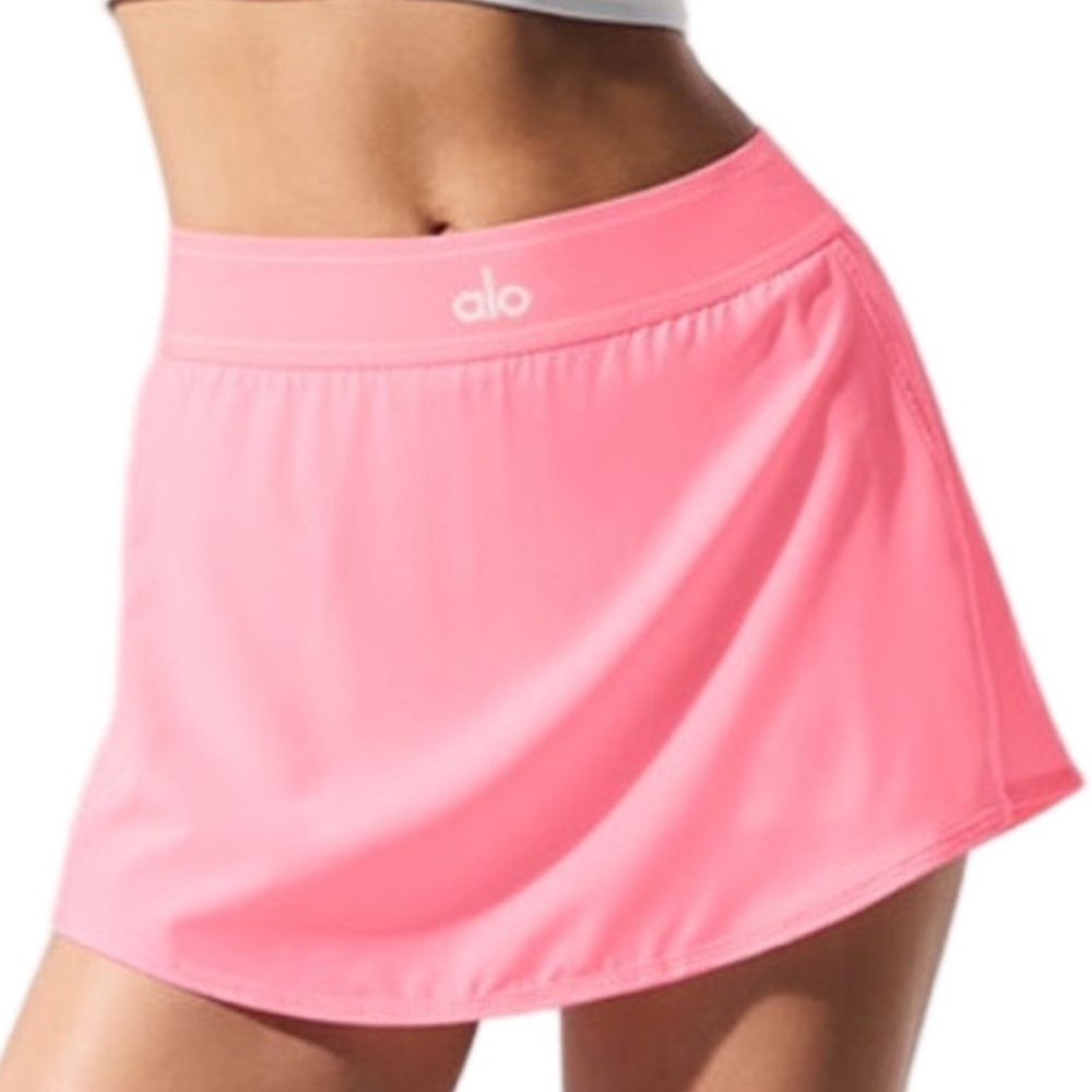 LAST ONE! SAME DAY SHIP NWT ALO YOGA Neon Bubblegum Pink MATCH POINT SKIRT short - Picture 4 of 12